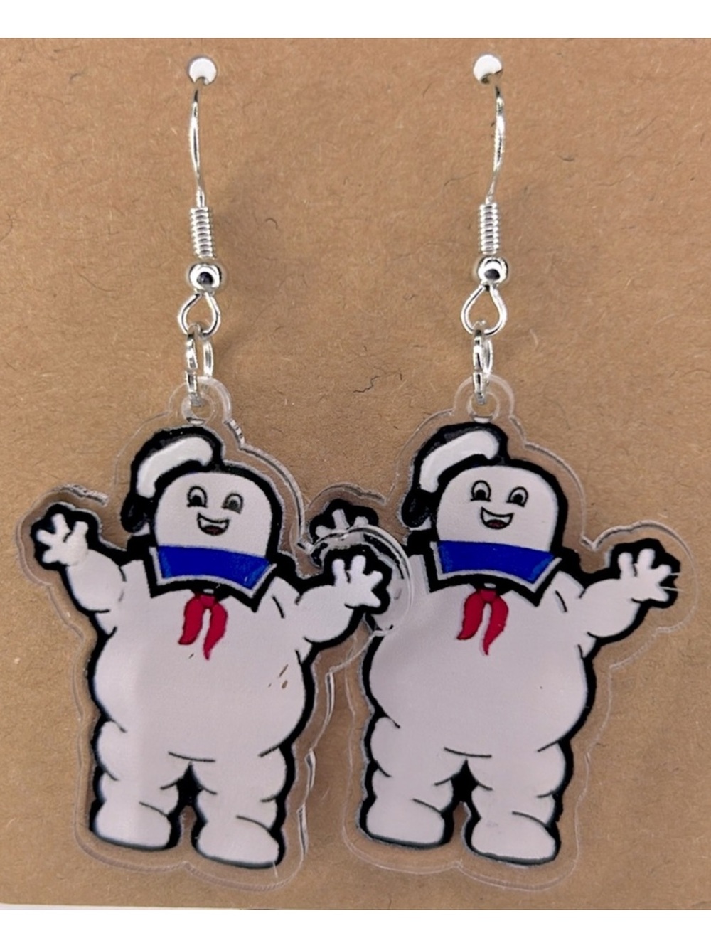 Marshmallow Man Acrylic Dangle Earrings Fashion Jewelry